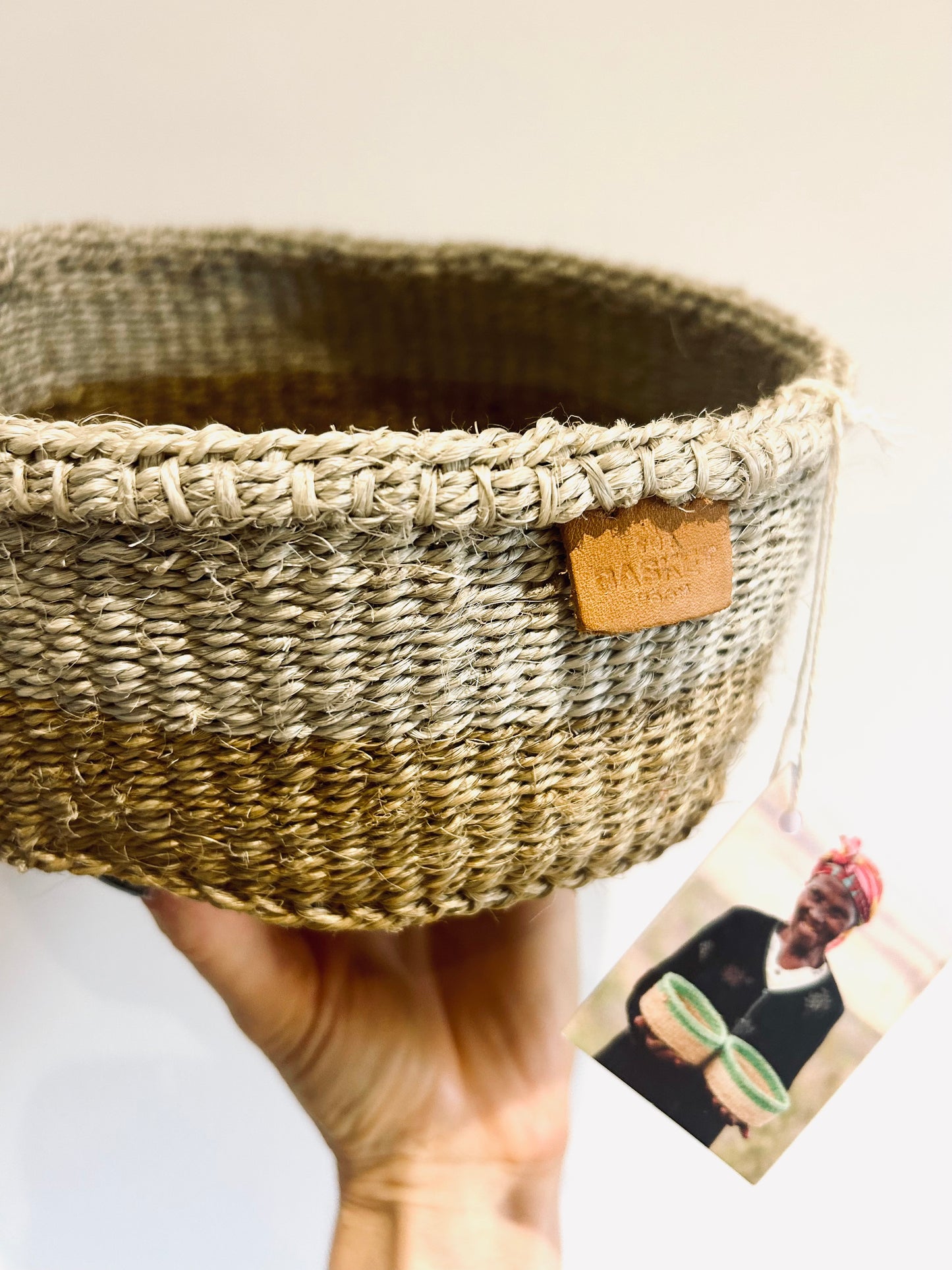 Handwoven & Naturally-Dyed Bread Basket