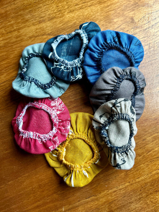 Linen Jar Covers - Pack of 3 Reusable Handmade Covers