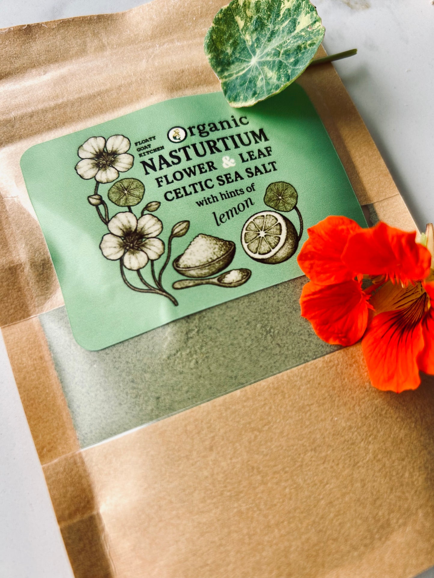 Homegrown Nasturtium Salt with a hint of 🍋