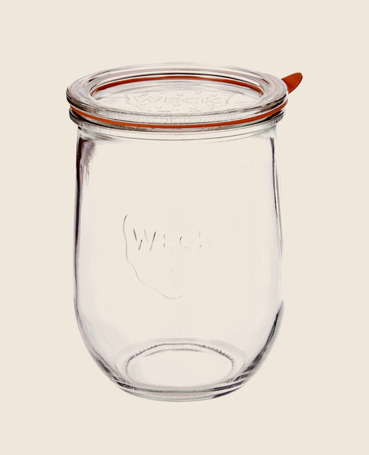 WECK Tulip Jar - Starter & Food Storage Mold Jar with Glass Lid ~ 1050 ml / 35.5 oz
