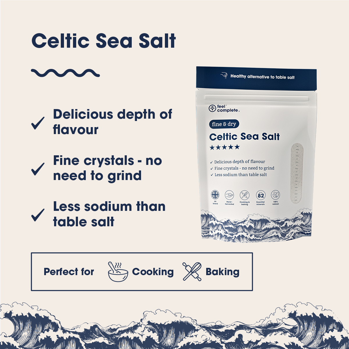 Premium Celtic Sea Salt (Fine & Dry) from France