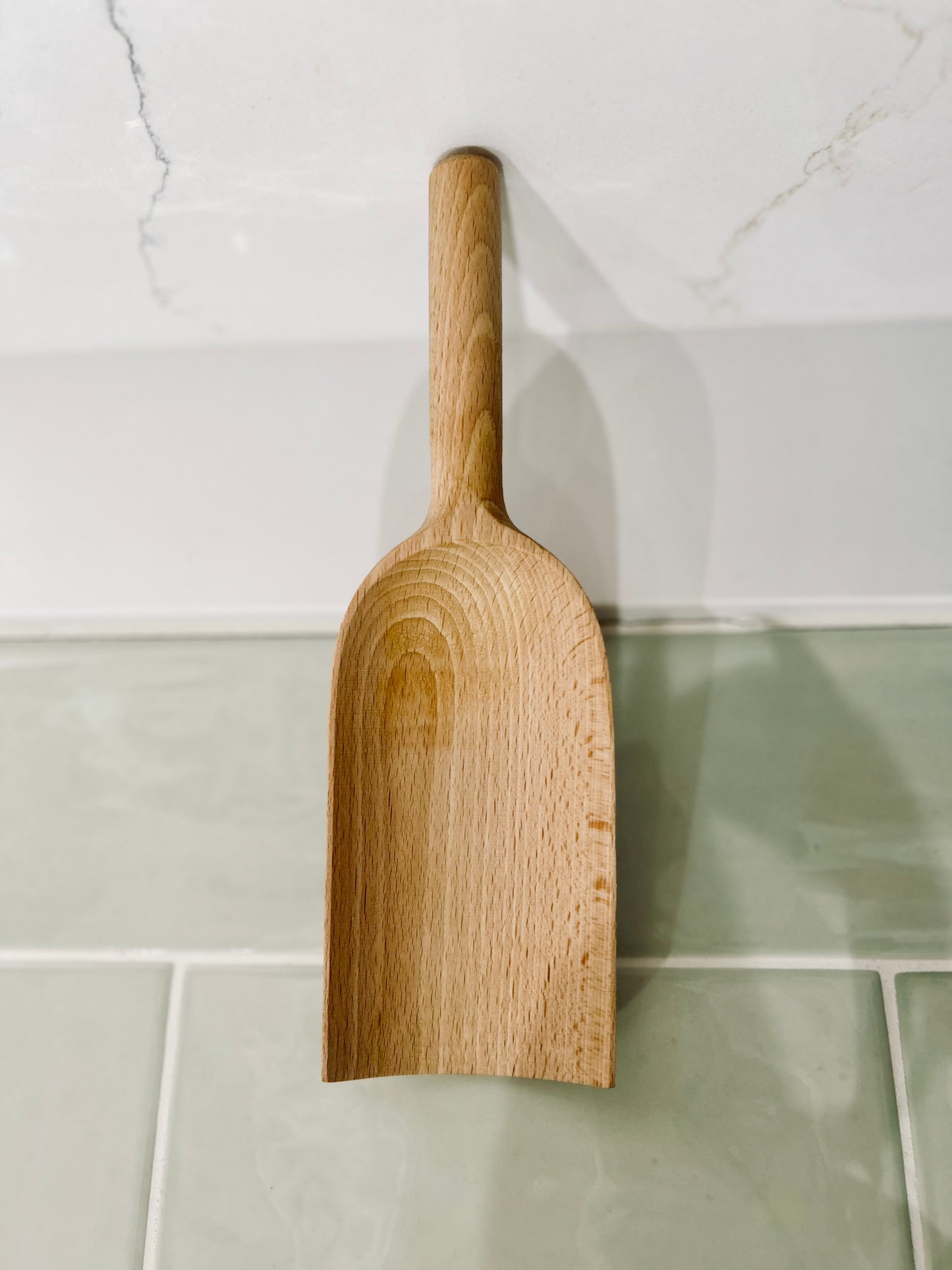 Large wooden scoop - flour scoop - ethically made in the UK from European beech wood