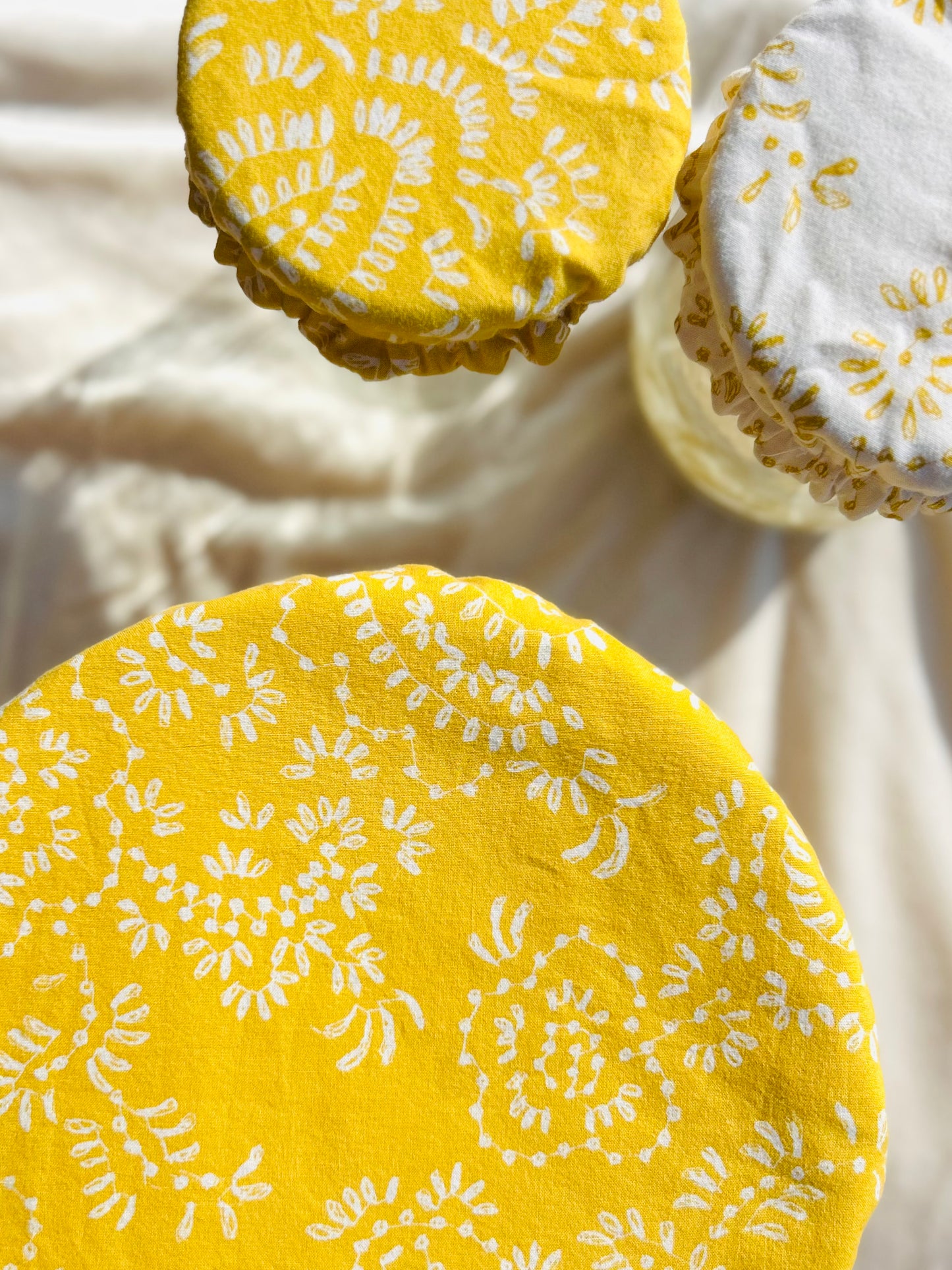 Wild Bluebell Reversible Vintage Fabric Jar Covers