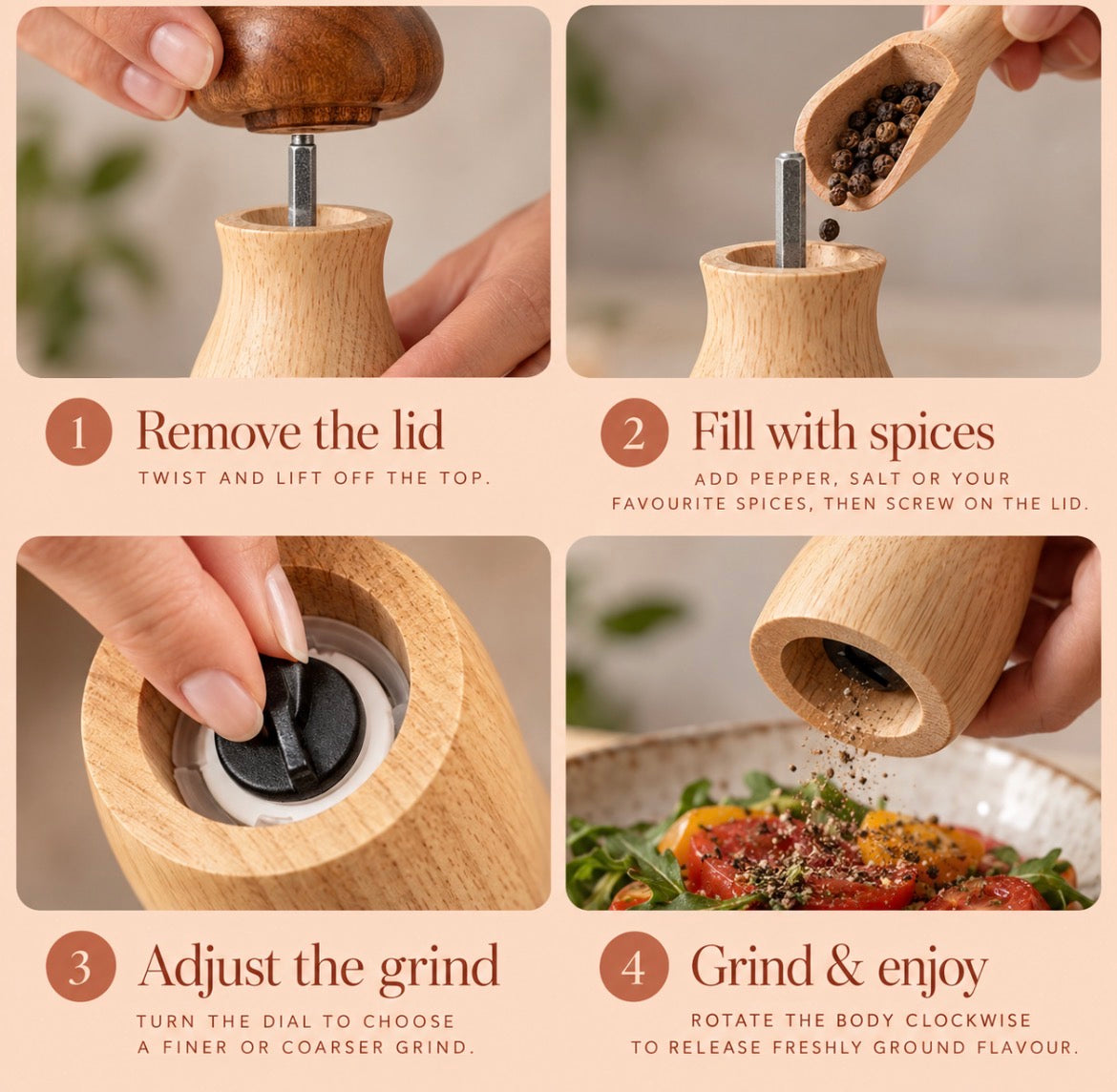 Mushroom Salt & Pepper Mill Set