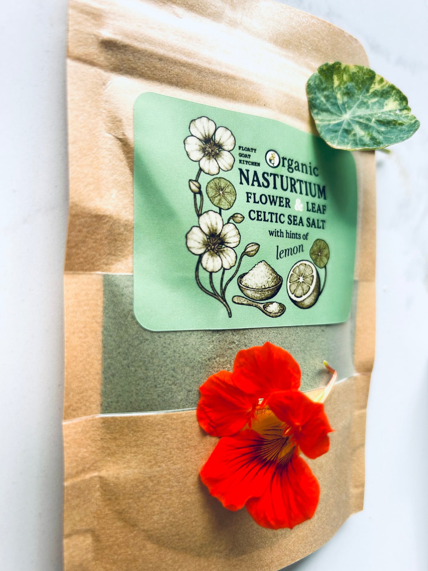 Homegrown Nasturtium Salt with a hint of 🍋
