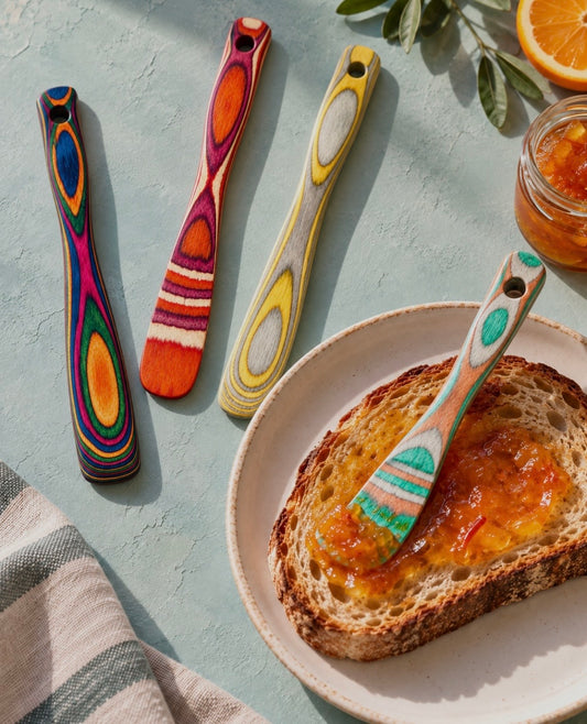 Rainbow Pakkawood Mini Spatula