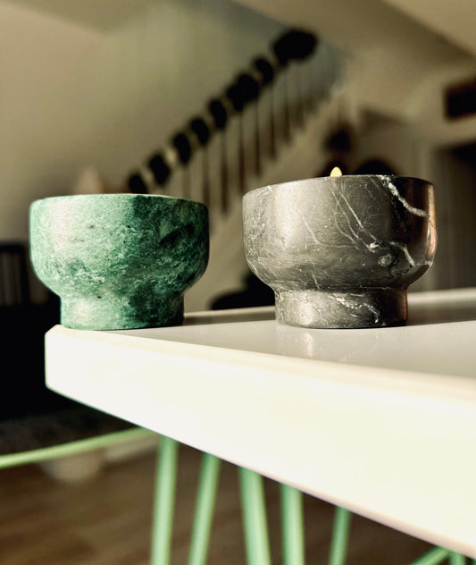 Marble Tealight Candle Holders by Aaron Probyn