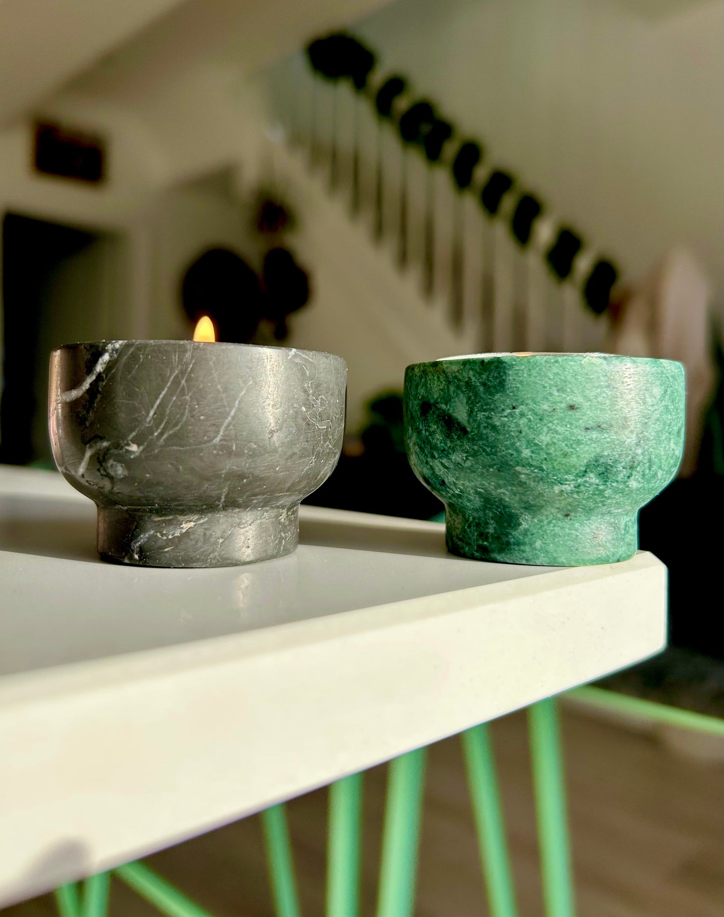 Marble Tealight Candle Holders by Aaron Probyn