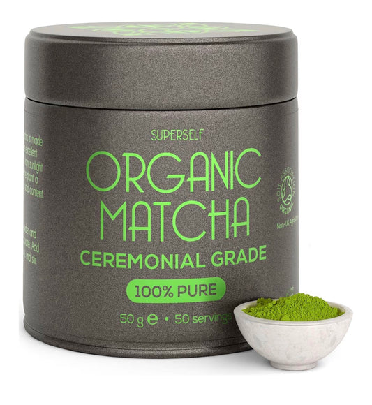 Organic Ceremonial Grade Matcha Tea Powder - 50g - made in the UK