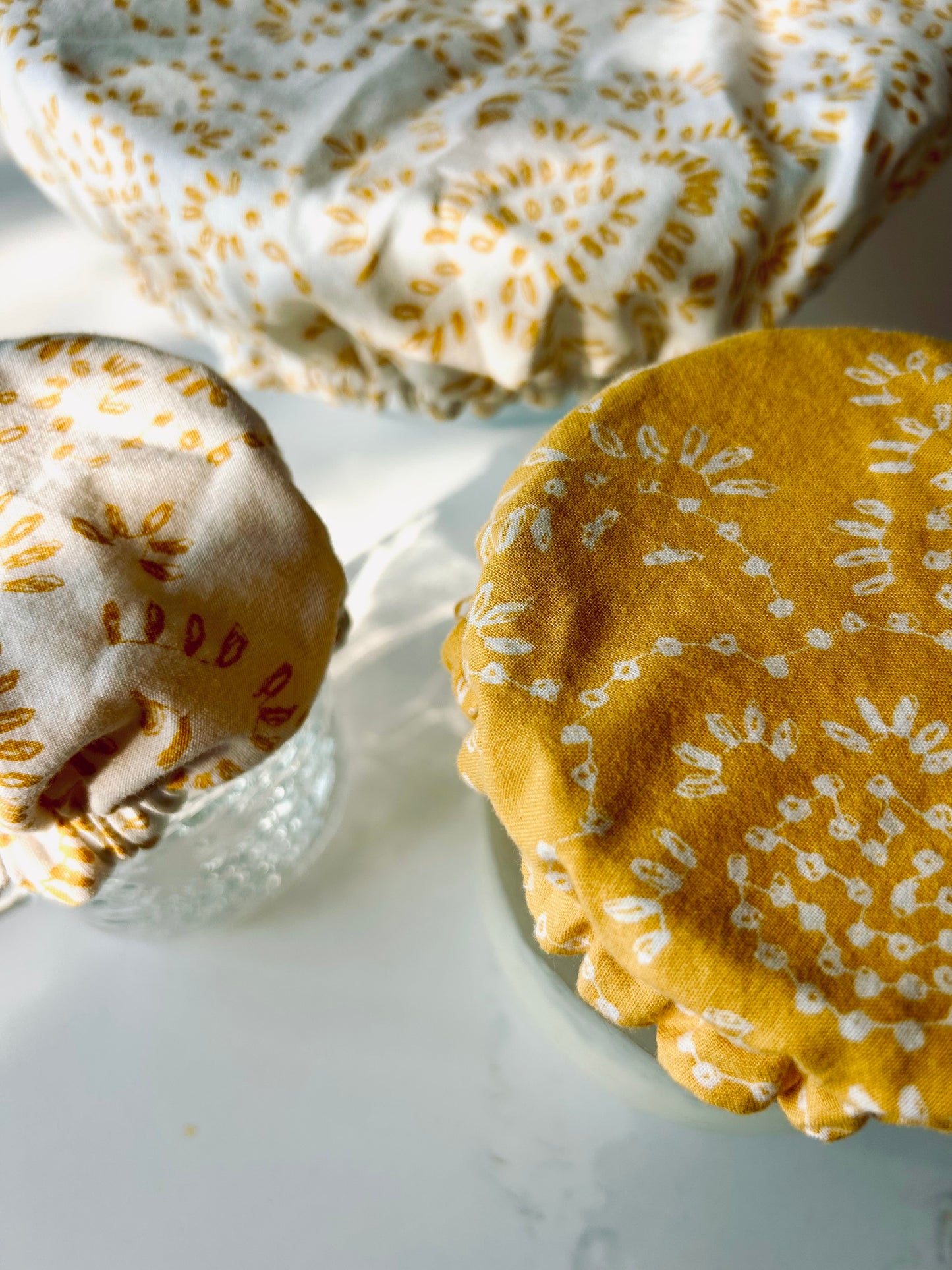 Wild Bluebell Reversible Vintage Fabric Jar Covers