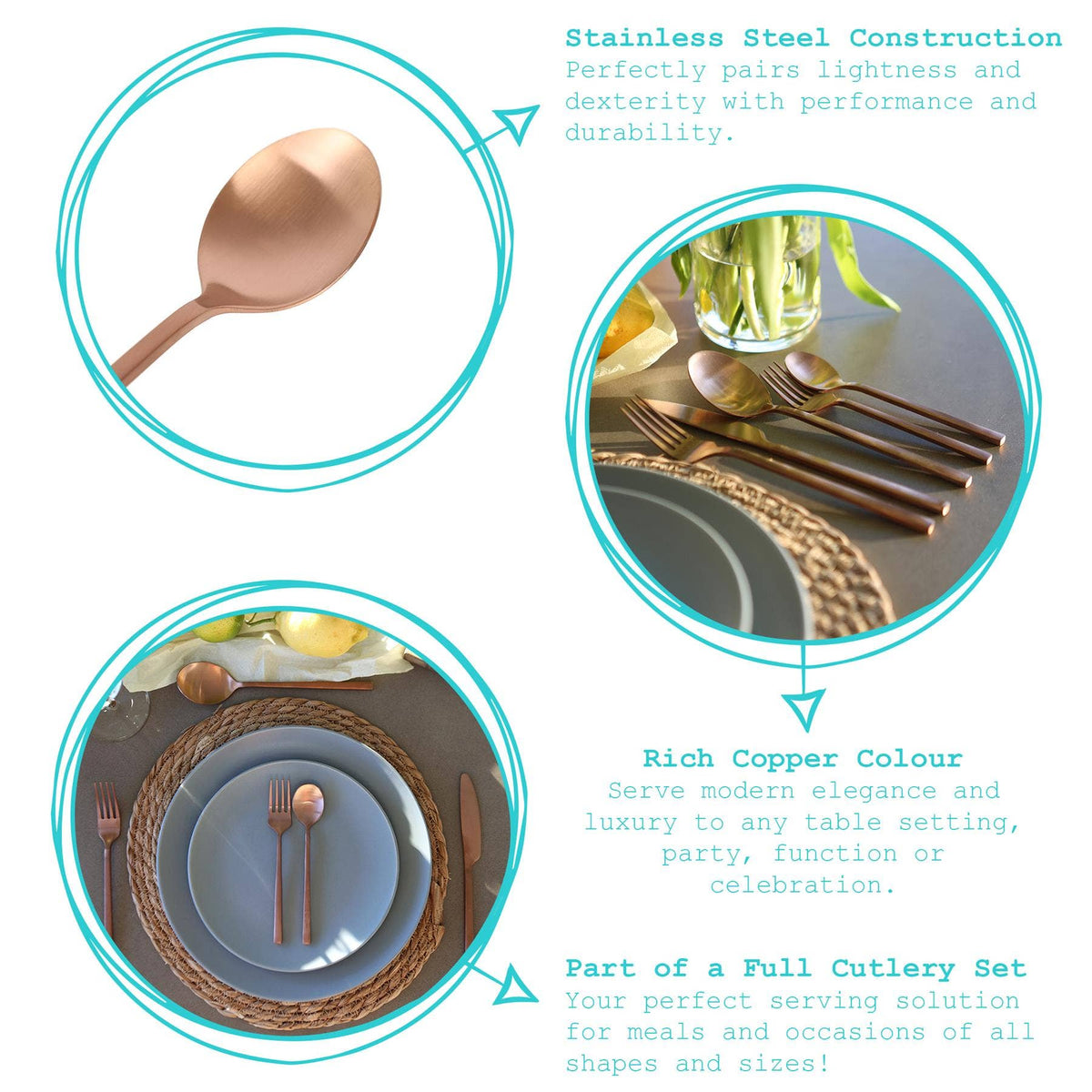 Stainless Steel Dessert Spoon - 30cm