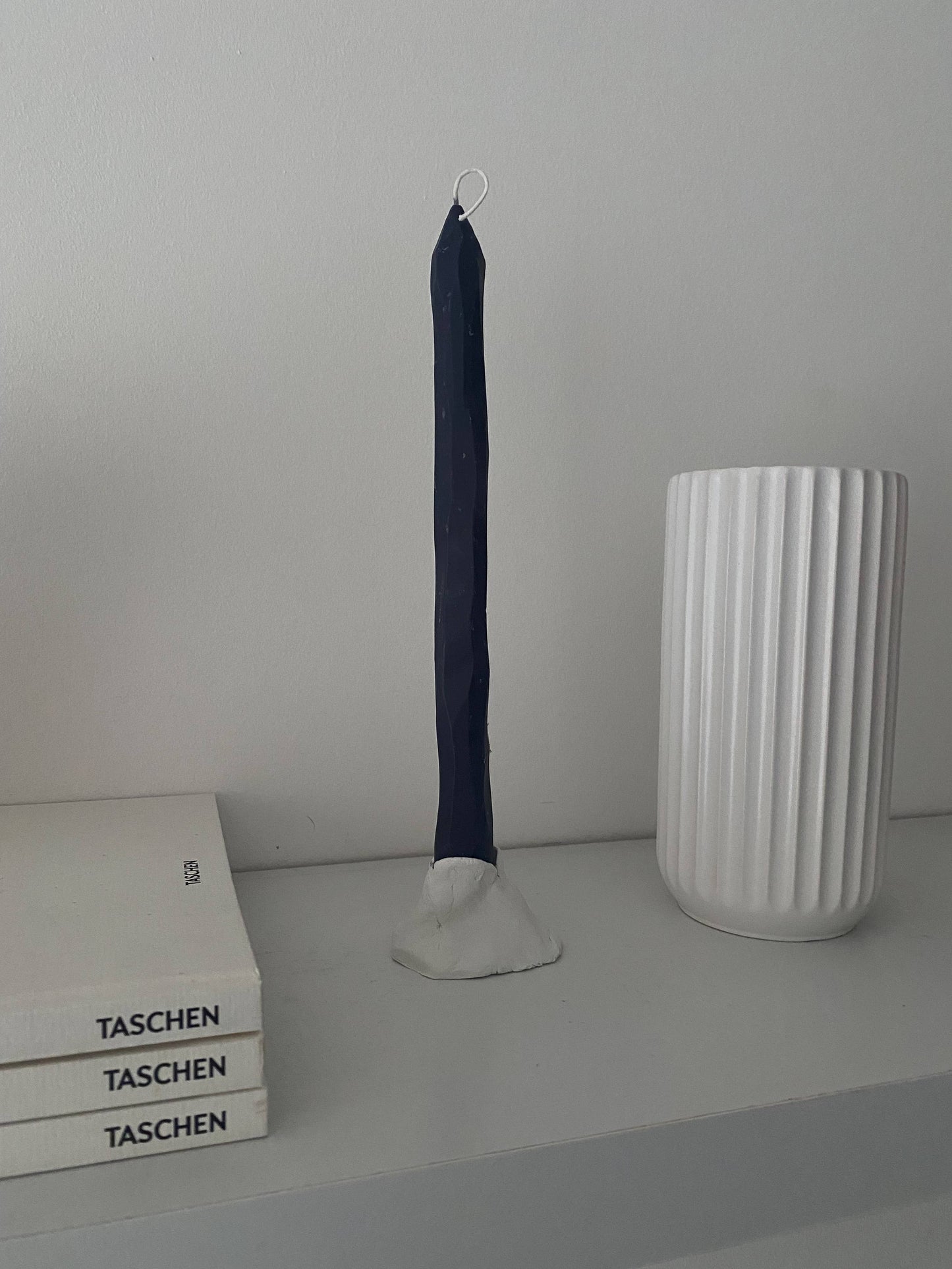 Hand carved tapered candle sticks - Vegan soy wax - Made in England