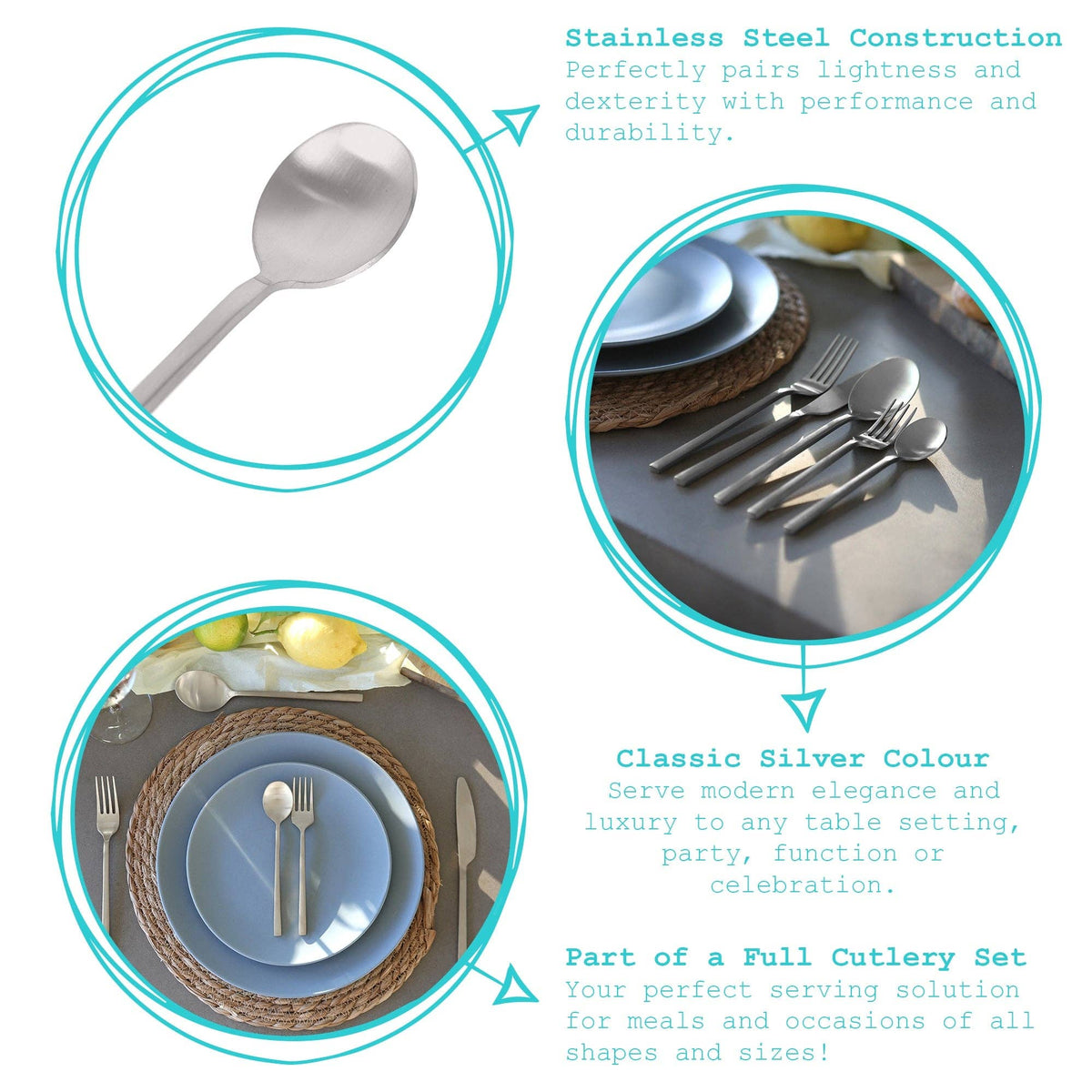 Stainless Steel Dessert Spoon - 30cm