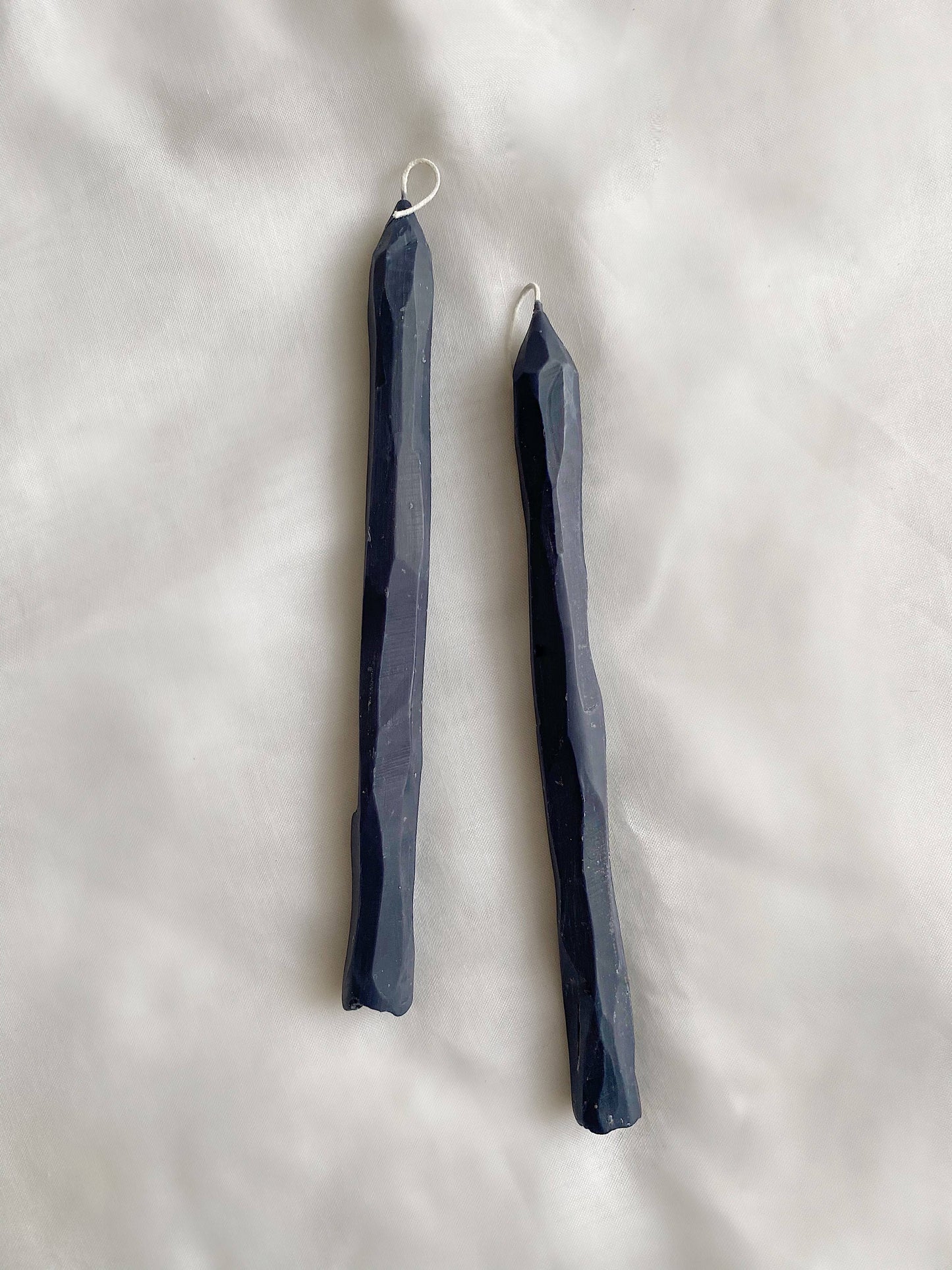 Hand carved tapered candle sticks - Vegan soy wax - Made in England