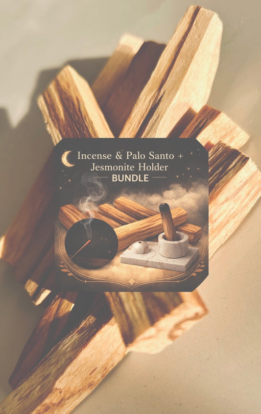 3 Piece Feng Shui BUNDLE gift set ~ includes Pao Santo, Japanese incense + UK made dual incense holder