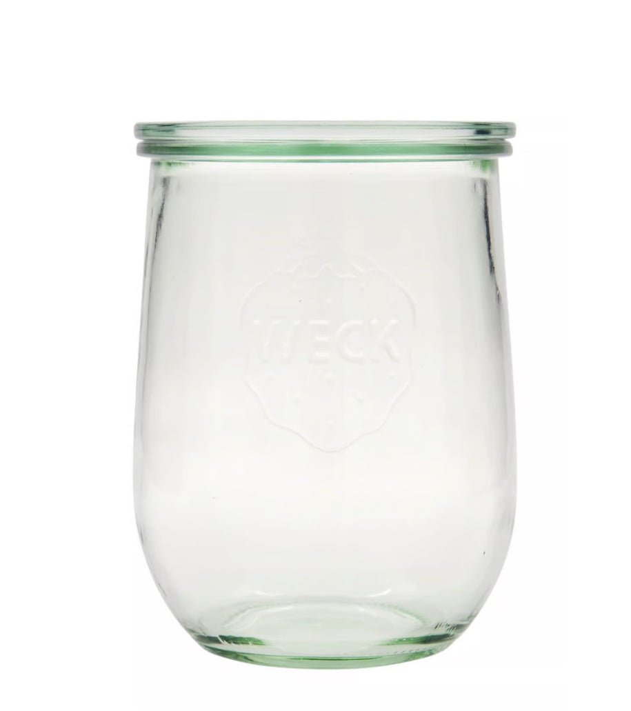 WECK Tulip Jar - Starter & Food Storage Mold Jar with Glass Lid ~ 1050 ml / 35.5 oz