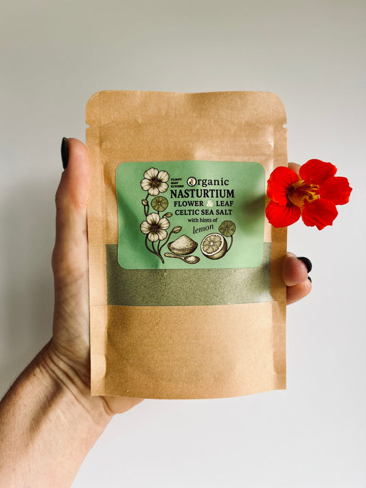 Homegrown Nasturtium Salt with a hint of 🍋