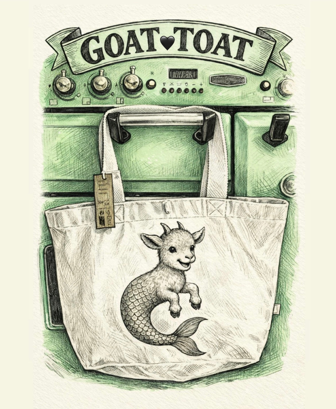 GOAT TOAT™️ - organic cotton tote bag with toggle