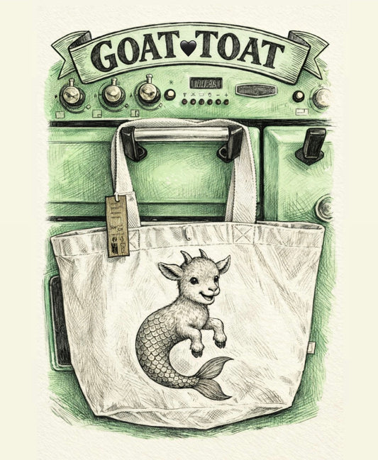GOAT TOAT™️ - organic cotton tote bag with toggle