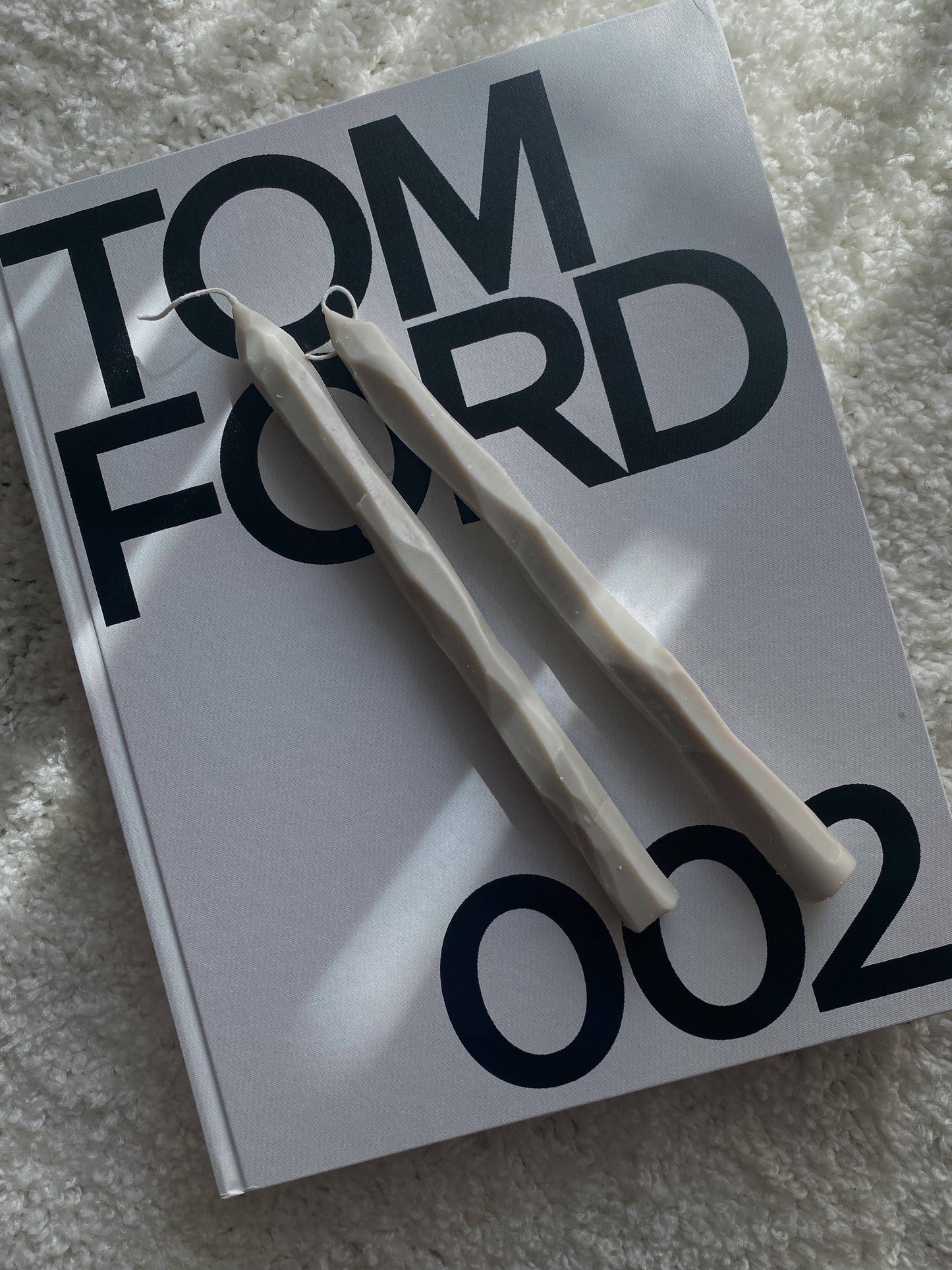 Hand carved tapered candle sticks - Vegan soy wax - Made in England