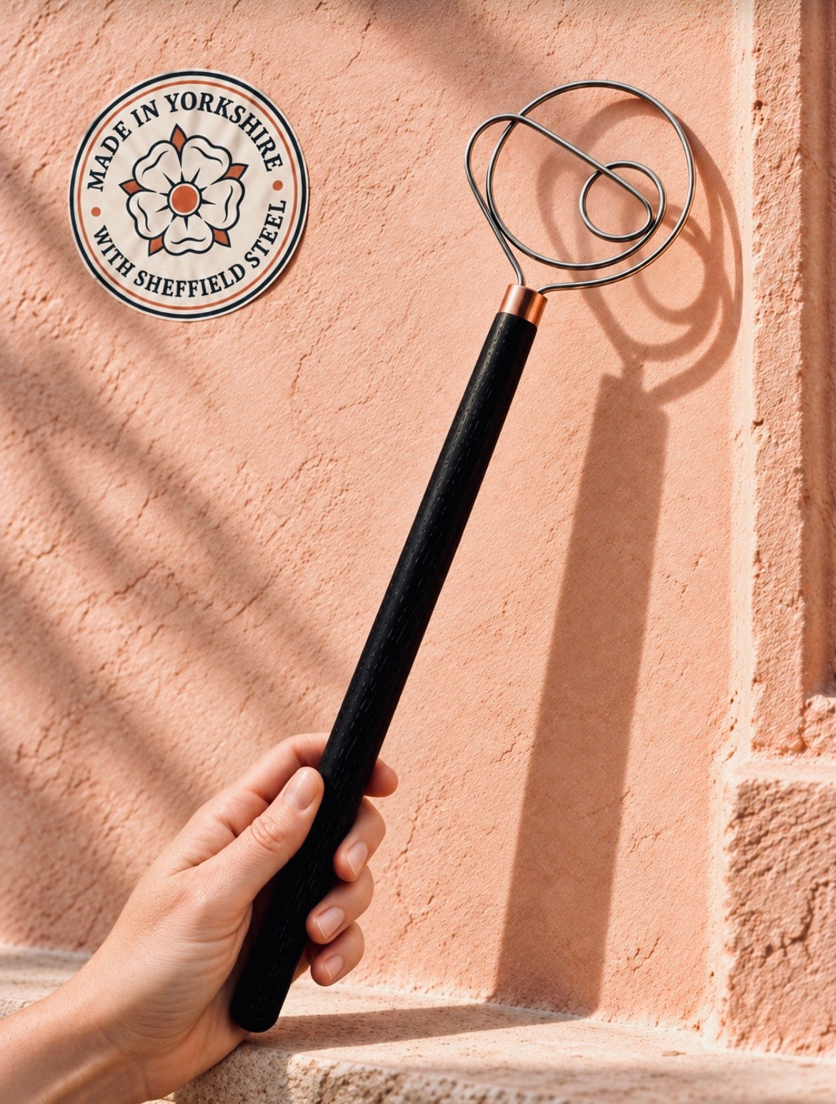 The Floaty Goat Dough Whisk - Black Oak