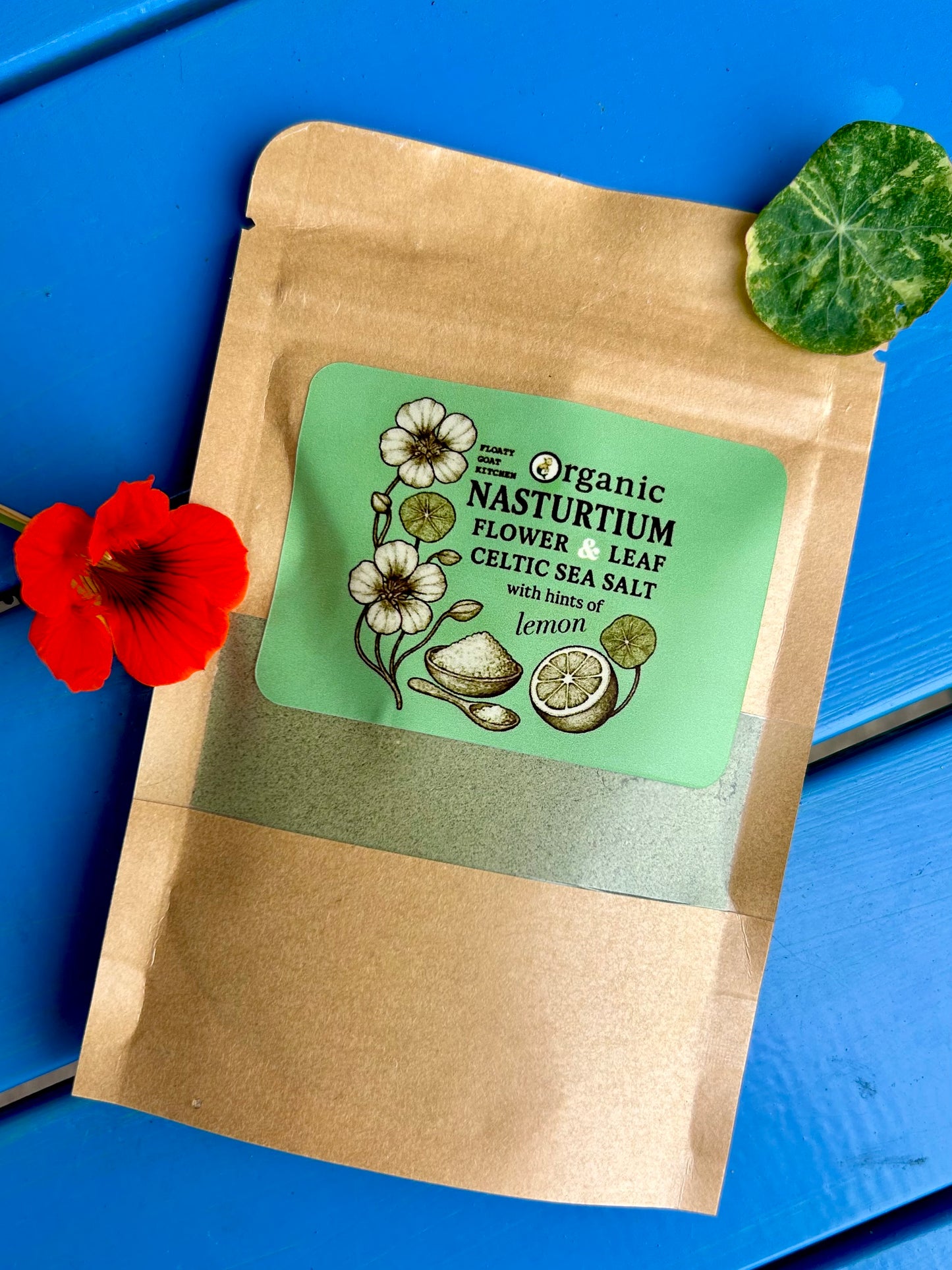 Homegrown Nasturtium Salt with a hint of 🍋