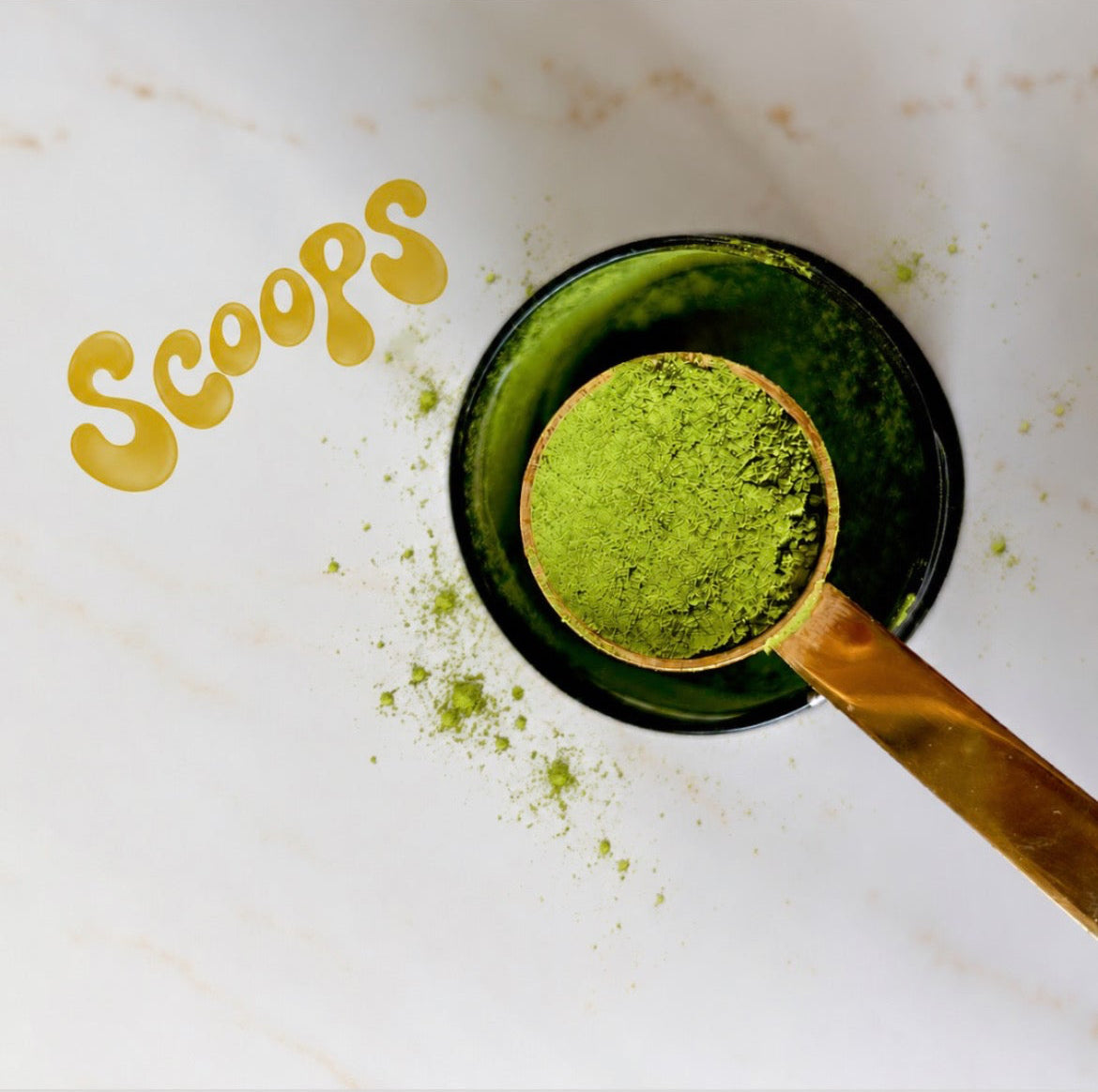 Golden baking & tea scoops