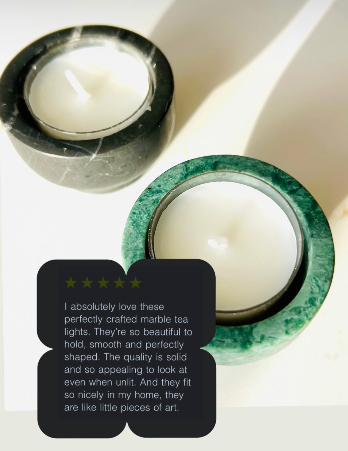 Marble Tealight Candle Holders by Aaron Probyn