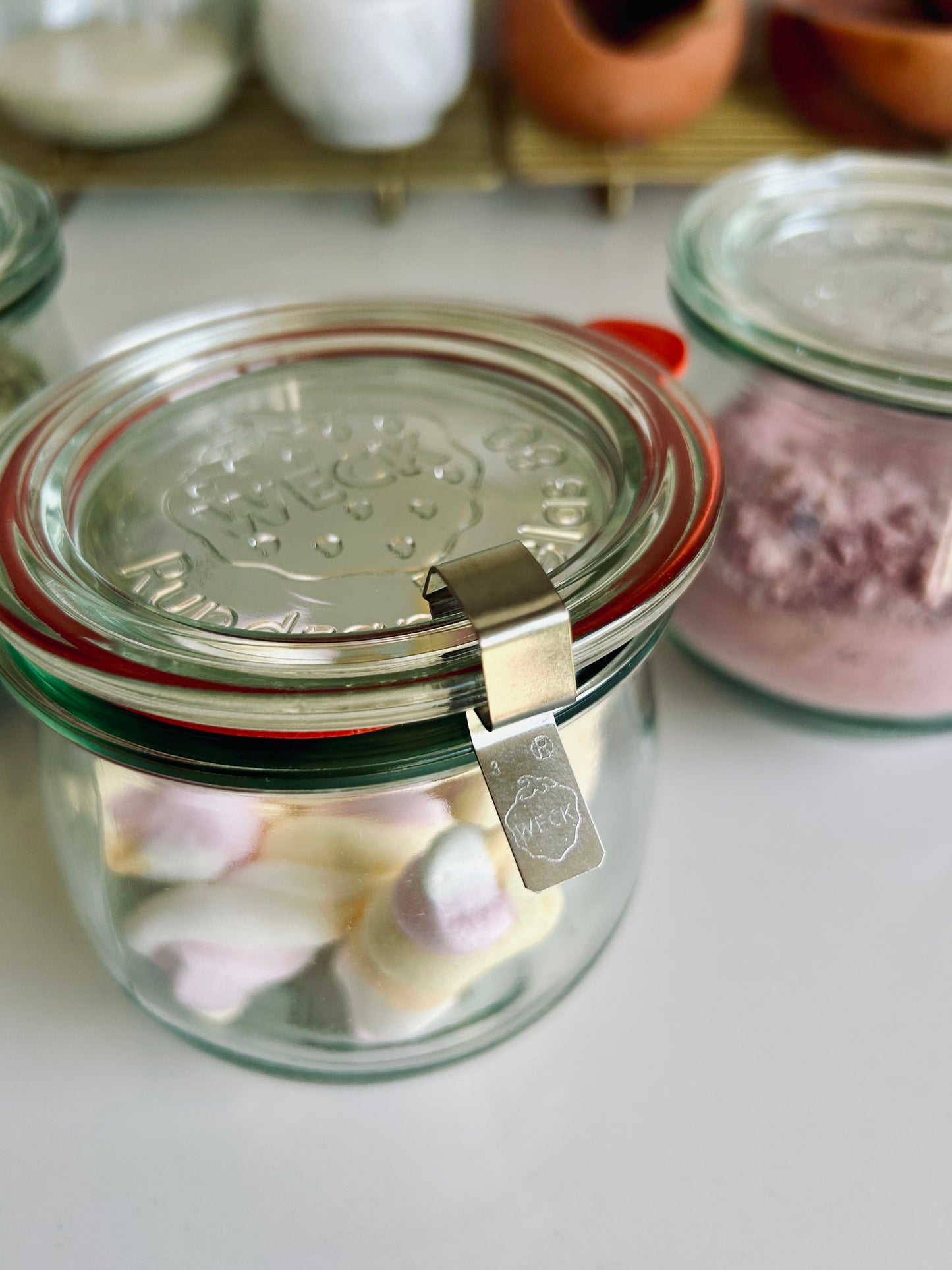 WECK Tulip Jar - Starter & Food Storage Mold Jar with Glass Lid, Clips & Gasket ~ 370ml