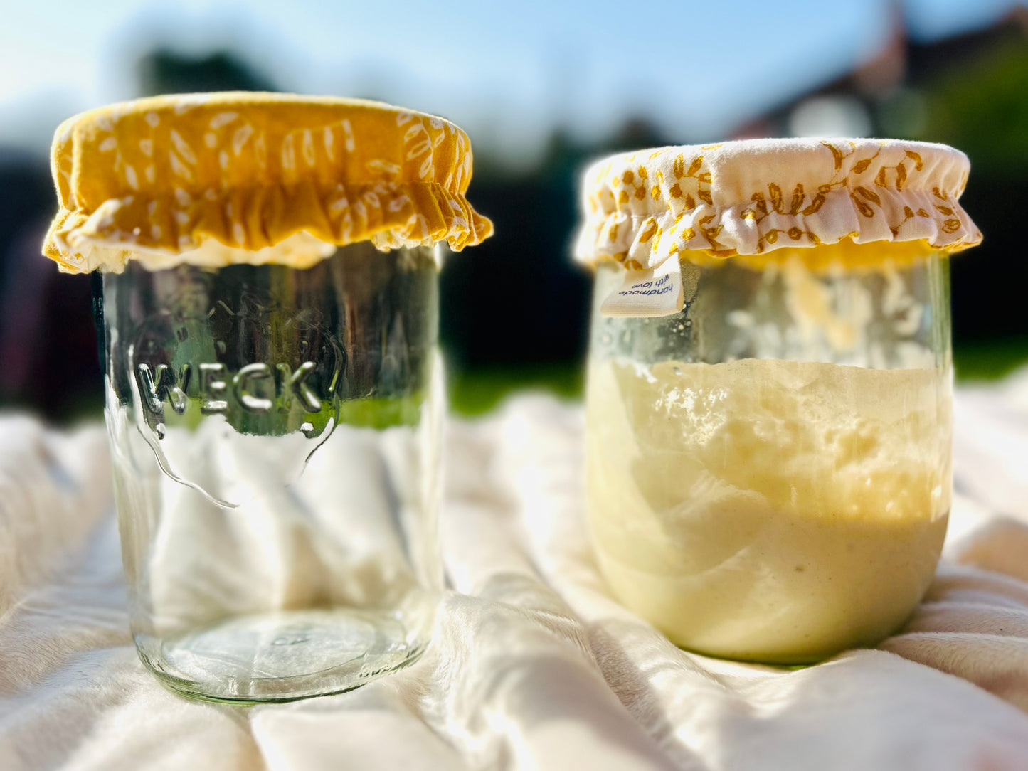 Wild Bluebell Reversible Vintage Fabric Jar Covers