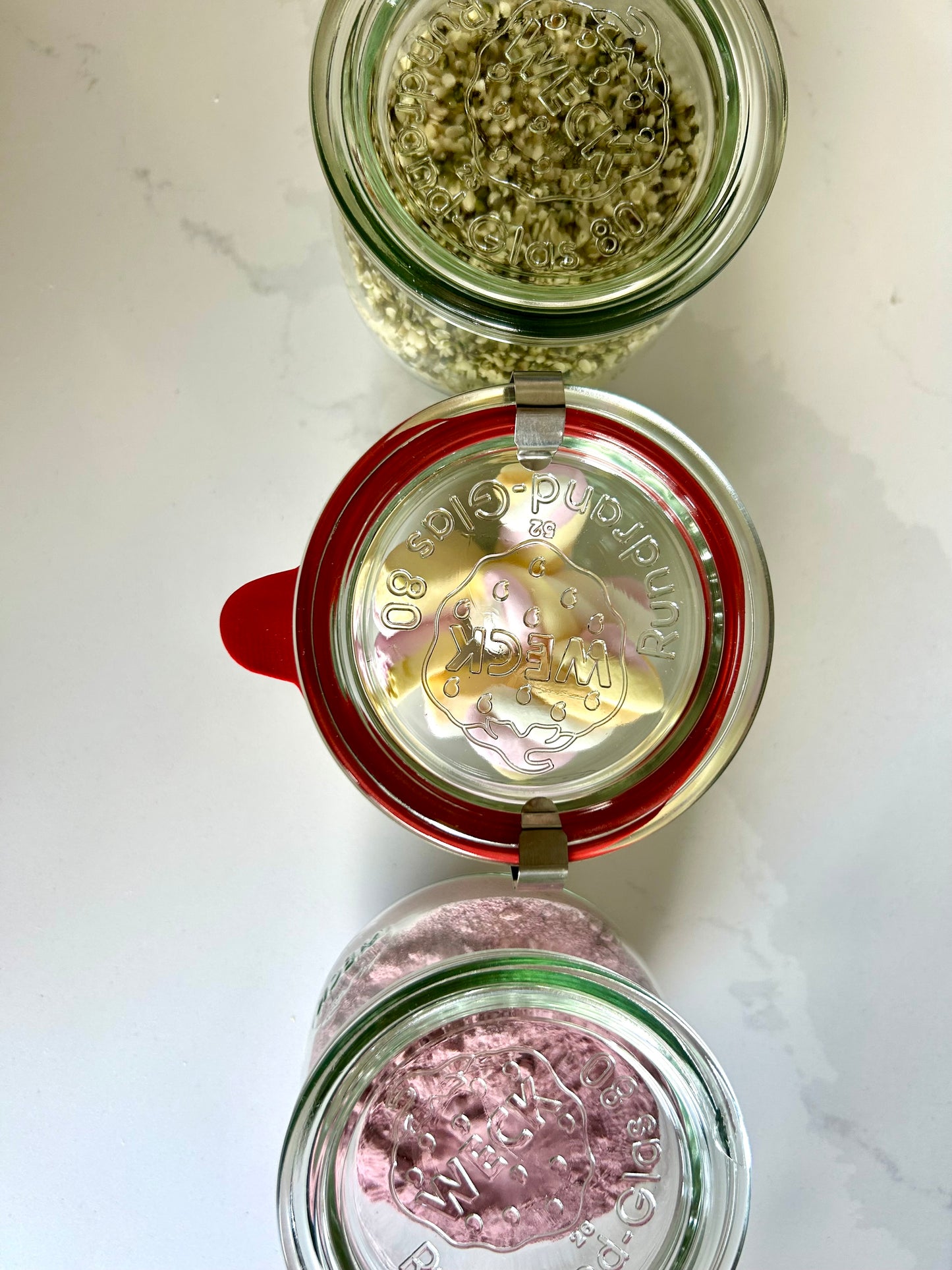 WECK Tulip Jar - Starter & Food Storage Mold Jar with Glass Lid, Clips & Gasket ~ 370ml