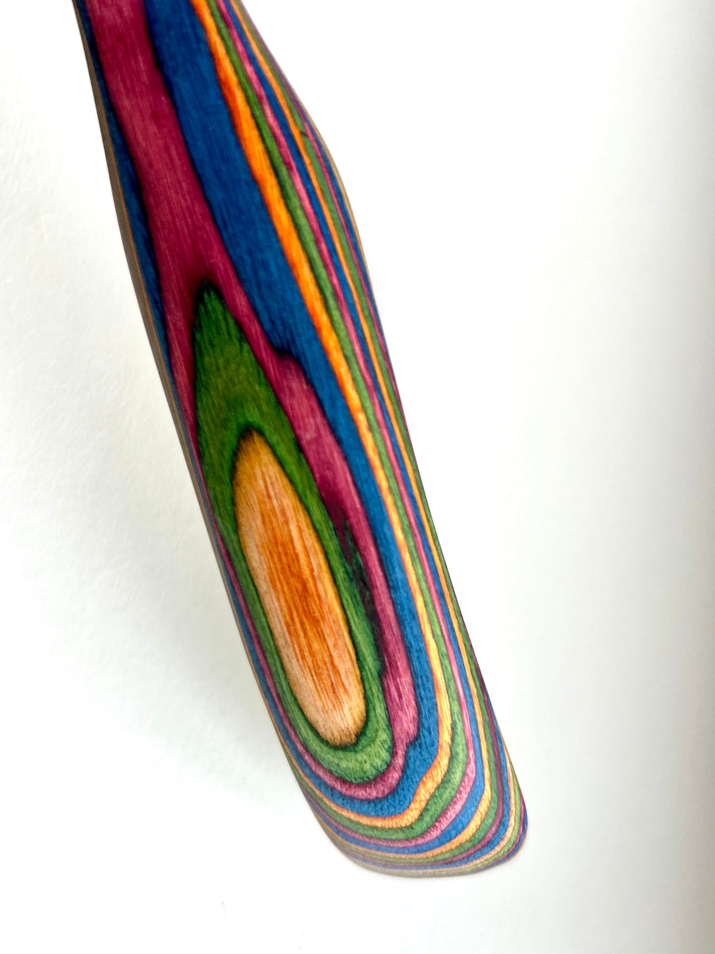 Colourful Wooden Compact Spurtle Spatulas - Naturally Dyed - handy mixing and spreading tool