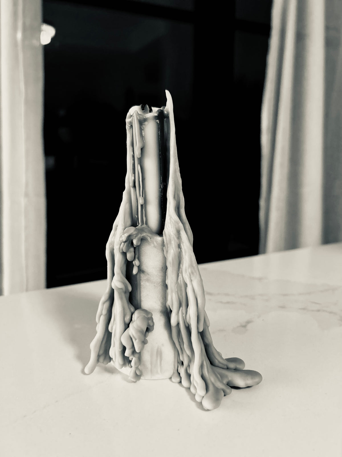 Hand carved tapered candle sticks - Vegan soy wax - Made in England