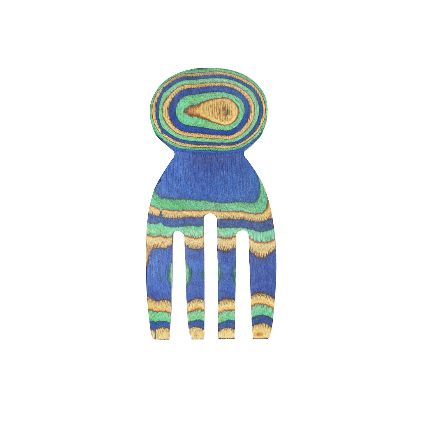 Wooden Peacock Salad Hands - set of 2
