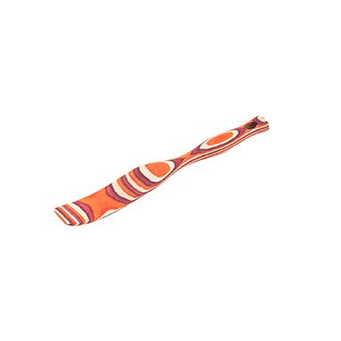 Colourful Wooden Compact Spurtle Spatulas - Naturally Dyed - handy mixing and spreading tool