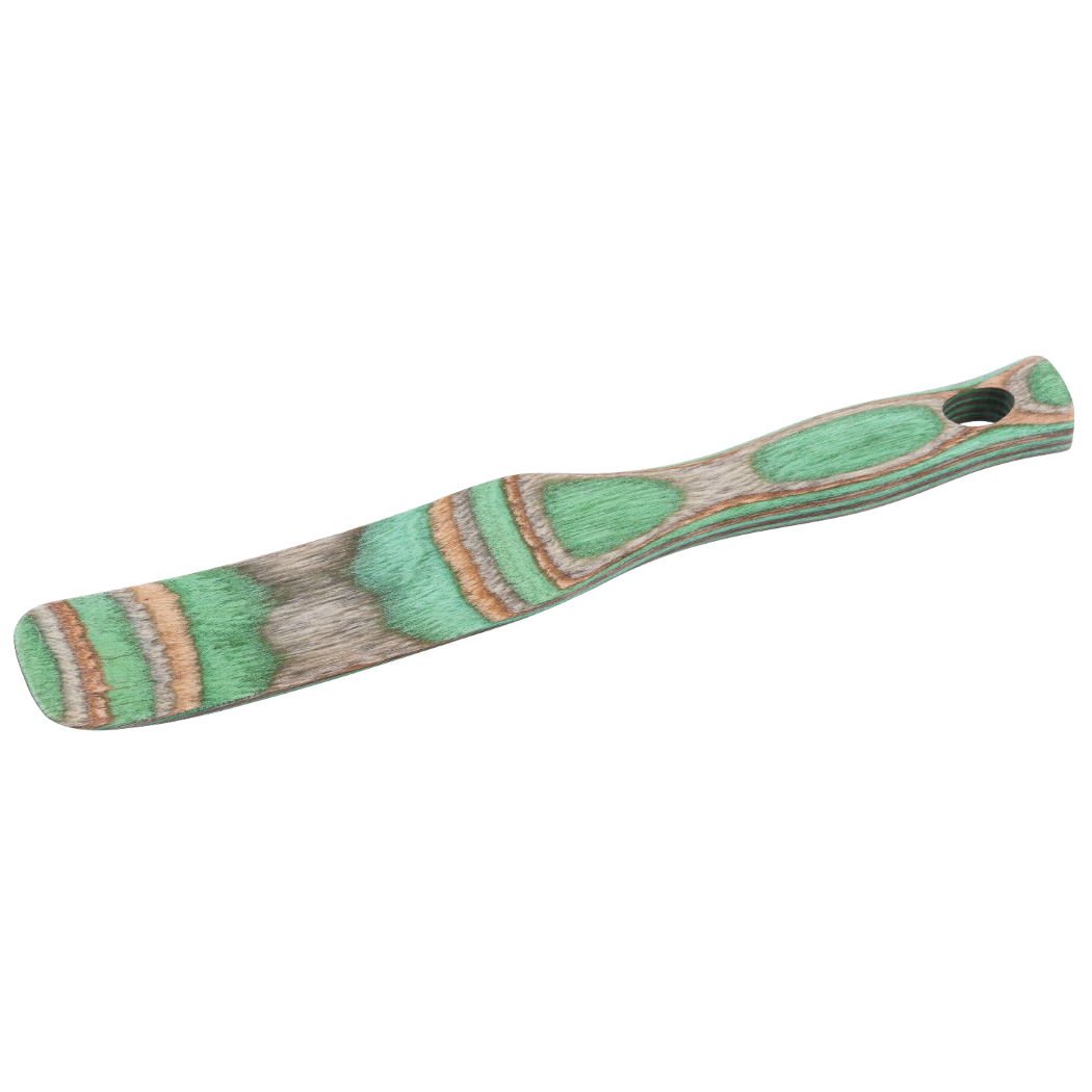 Colourful Wooden Compact Spurtle Spatulas - Naturally Dyed - handy mixing and spreading tool