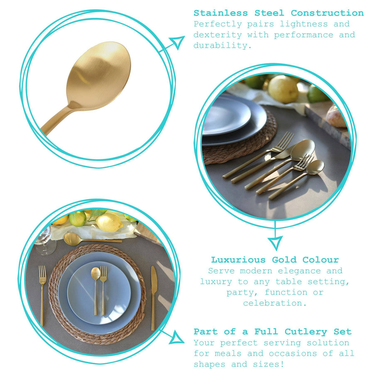 Stainless Steel Dessert Spoon - 30cm